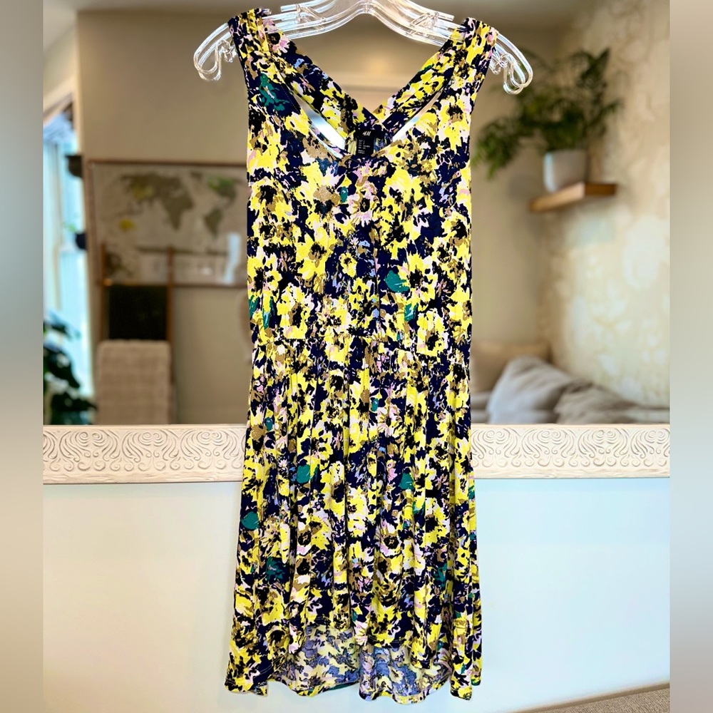 H&M Floral Racerback Dress Small
